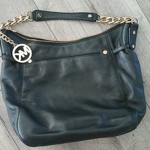 Michael Kors black leather bag
